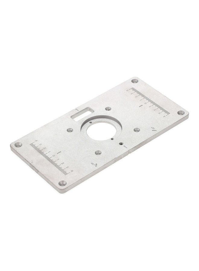 Trimming Machine Flip Panel Woodworking Router Table Insert Plate Silver 25x3x17cm - Image 2