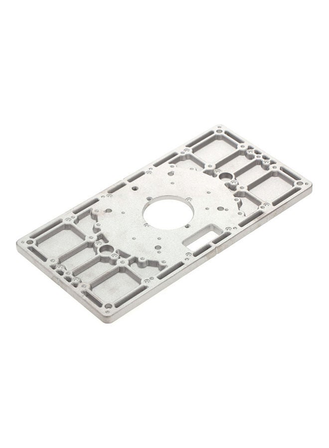 Trimming Machine Flip Panel Woodworking Router Table Insert Plate Silver 25x3x17cm - Image 3