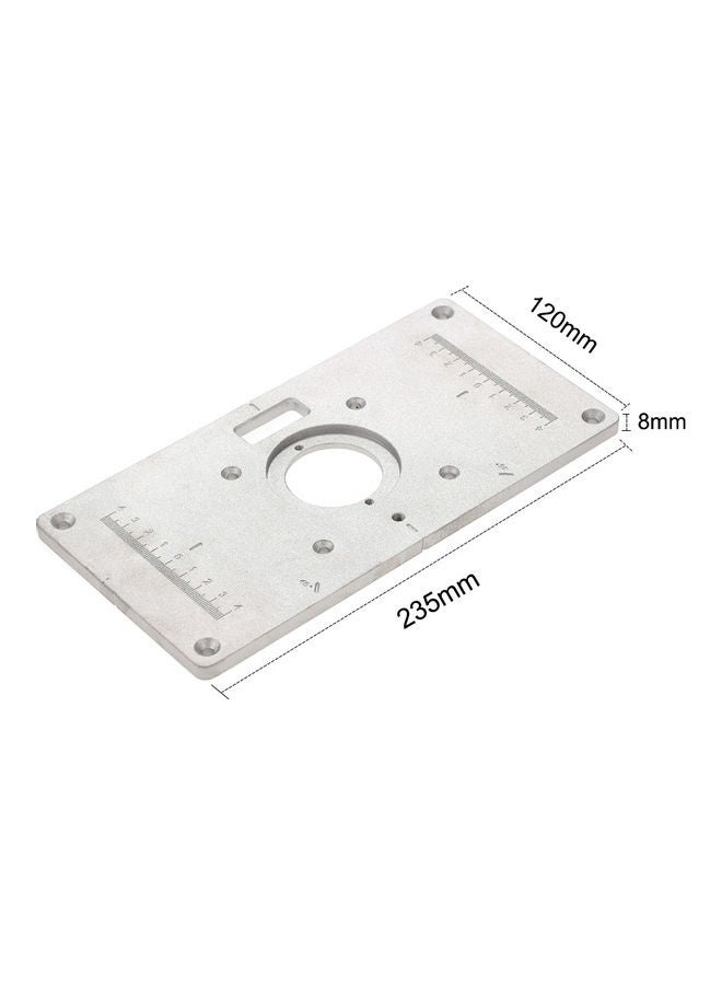 Trimming Machine Flip Panel Woodworking Router Table Insert Plate Silver 25x3x17cm - Image 4
