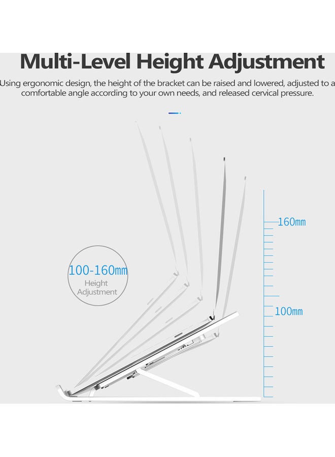 X-Shape Adjustable Foldable Lightweight Laptop Stand Black 27x5x7cm - Image 2