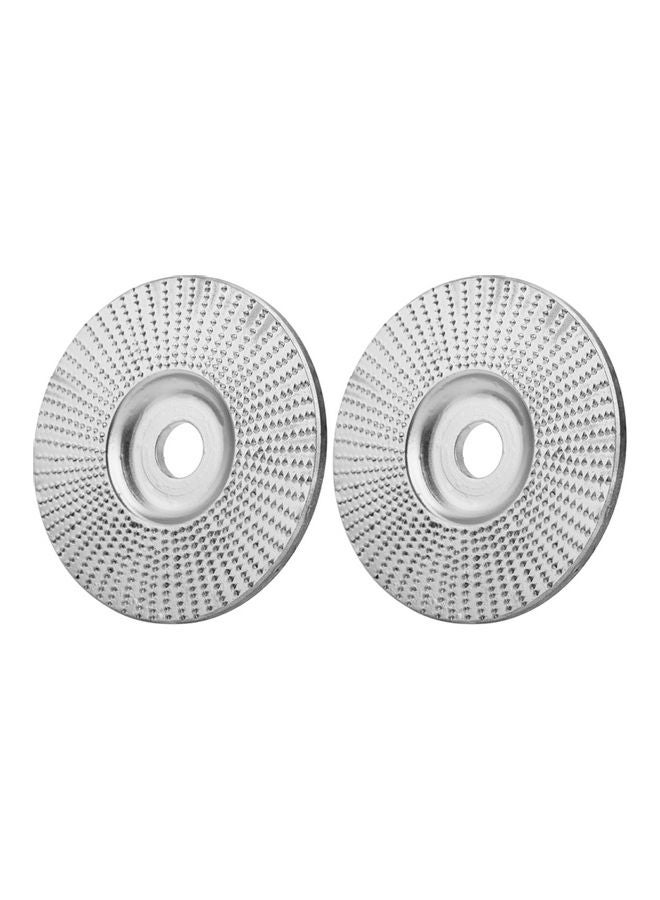 2-Piece Sanding Grinding Wheel Set Silver 