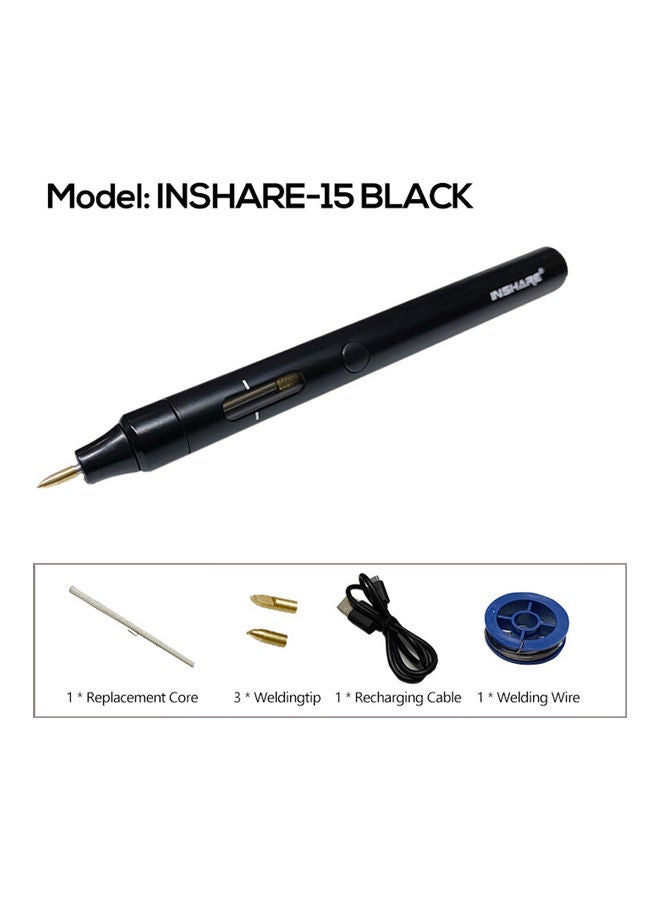 USB Portable Soldering Iron Black 16 x 2 x 2cm - Image 3