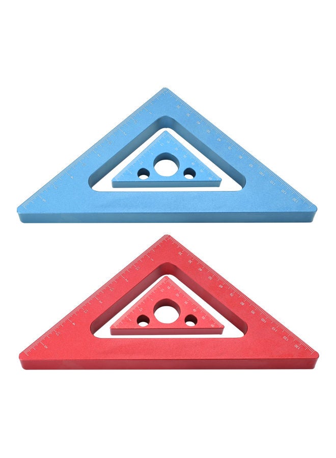 Generic Woodworking Triangles Ruler Red 18 x 3 x 18cm  - Image 2