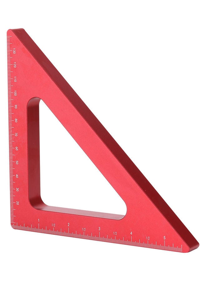 Generic Woodworking Triangles Ruler Red 18 x 3 x 18cm  - Image 1