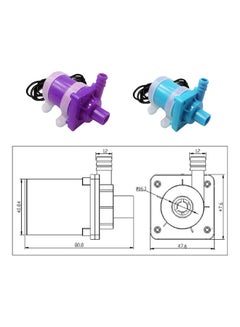 Generic New Mini Pump Submersible Brushless Magnetic Driven multicolour 9x5.5x7cm  - Image 5