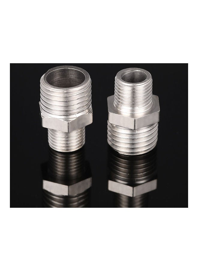 Generic - Professional 2 Pieces Airbrush Hose Male Brush Connector Silver - Image 1