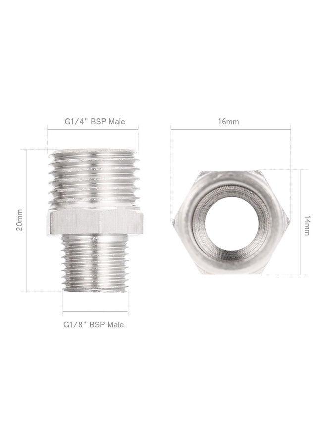 Generic - Professional 2 Pieces Airbrush Hose Male Brush Connector Silver - Image 1