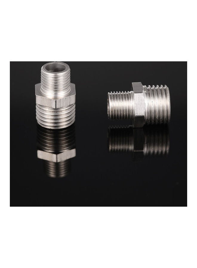 Generic - Professional 2 Pieces Airbrush Hose Male Brush Connector Silver - Image 1