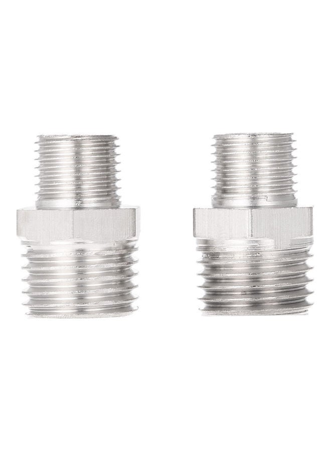 Generic - Professional 2 Pieces Airbrush Hose Male Brush Connector Silver - Image 1