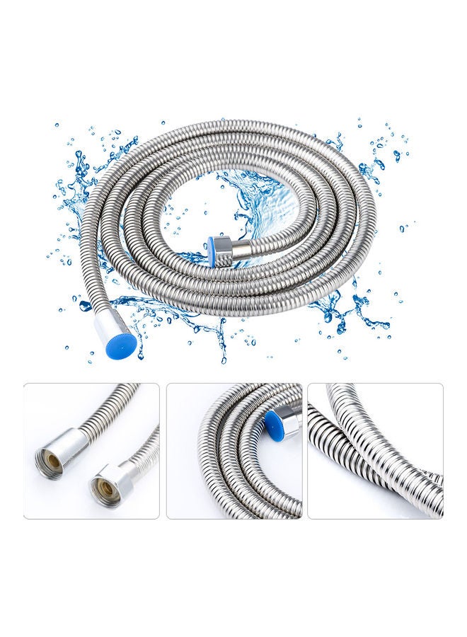 Shower Hose Stainless Steel Tube Flexible 3M Long Shower Hose Silver 21*3*18cm - Image 4