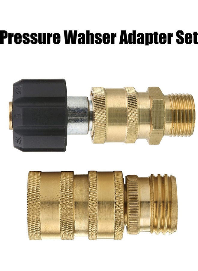 8 Pieces High Pressure Cleaning Machine Adapters Quick Coupling Kit Gold 10x5x10cm - Image 2