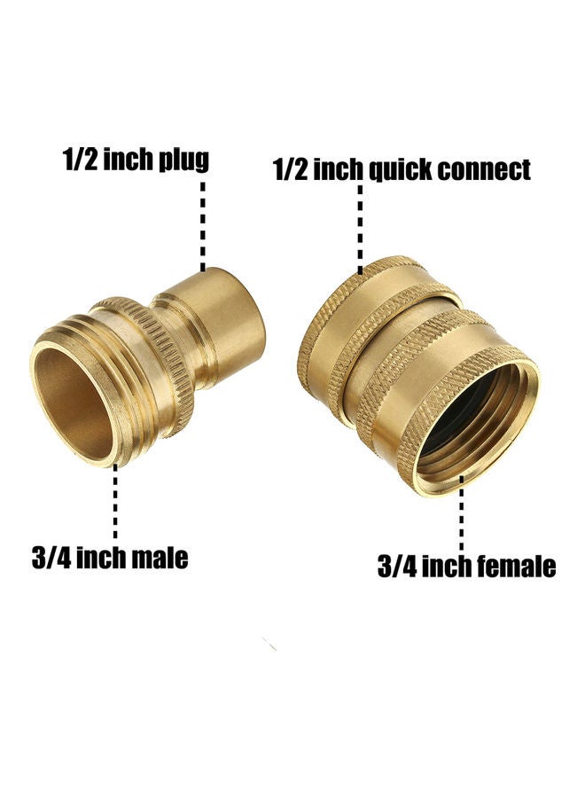 8 Pieces High Pressure Cleaning Machine Adapters Quick Coupling Kit Gold 10x5x10cm - Image 4