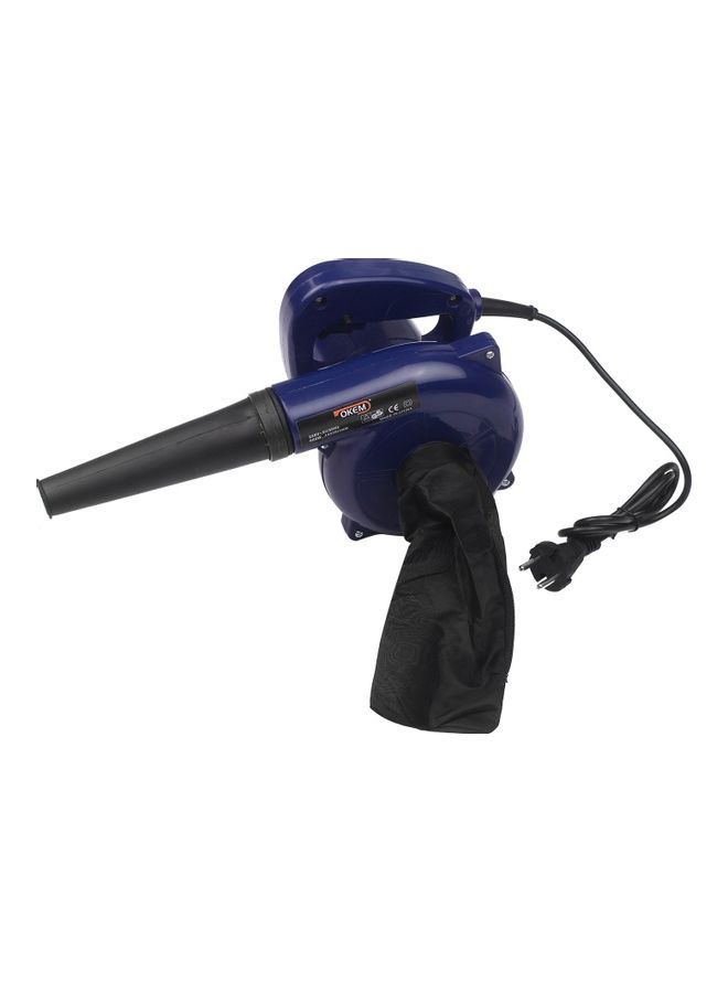 600W Electric Leaf Blower Corded 3-in-1 Yard Blower Vacuum Blue 23x16.5x17cm - Image 1