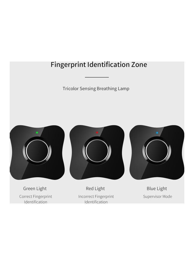 Smart Fingerprint Lock Black 15x4x10.2cm  - Image 5