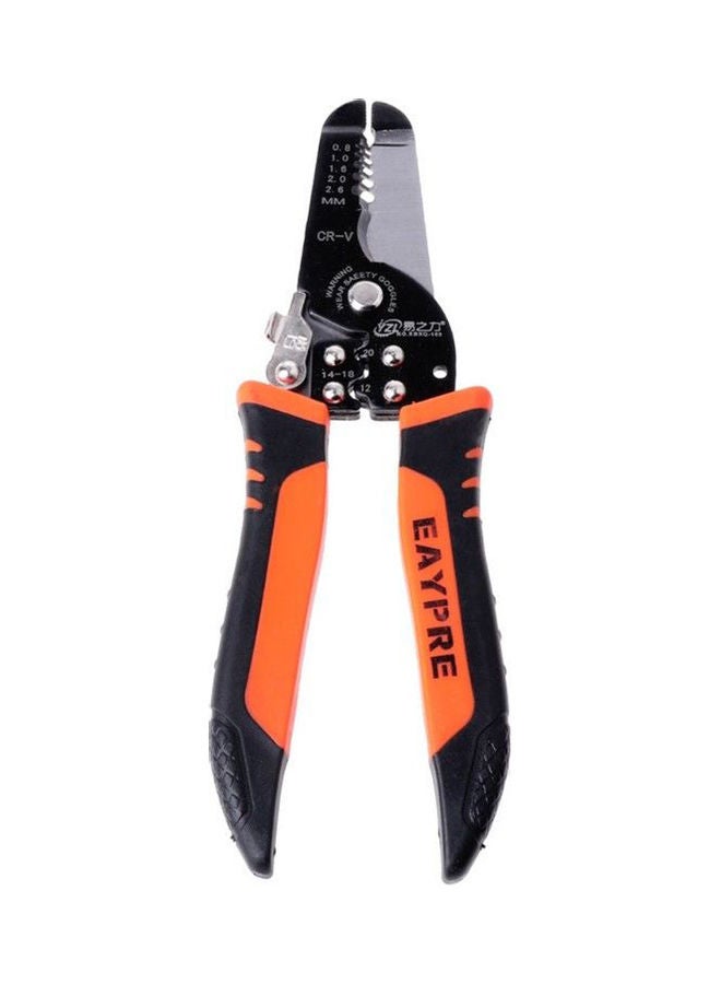 Wire Stripper Cutter Crimper Cutting Plier Orange/Black/Silver 