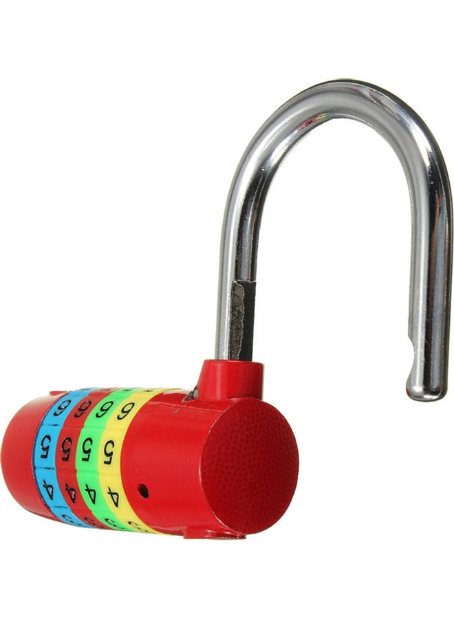 Short Four Digit Number Code Password Combination Padlock Red 6.1x2.2x6cm  - Image 2