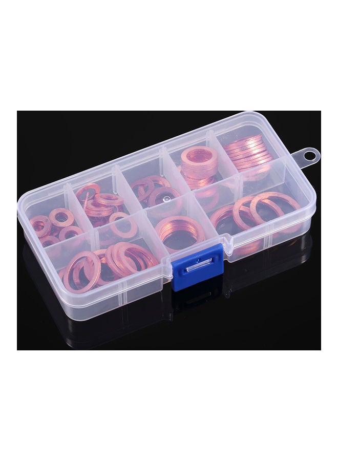 80 Piece Solid Copper Gasket Washers Sealing Ring Reddish Brown 13.2x2.3x6.8cm  - Image 5