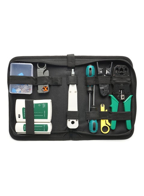 14 Piece Portable Ethernet Network Hardware Bag Tool multicolour 26*5*17cm