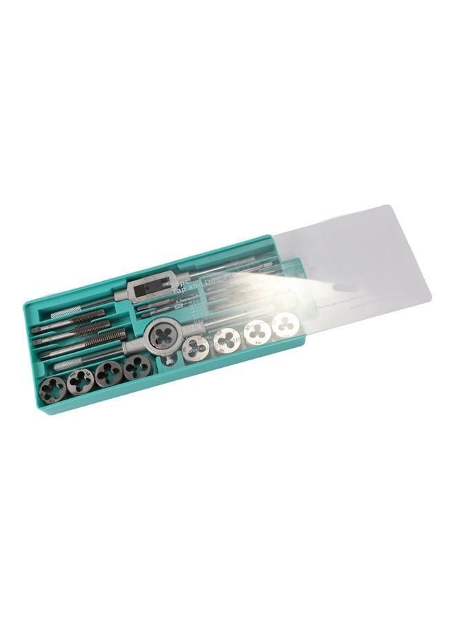Alloy Steel Tap and Die Set with Adjustable Wrench Twisted Hand Tools multicolour 25.5x2x10.5cm  - Image 5