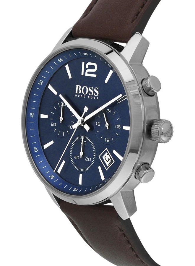 HUGO BOSS Men's Contemporary Sport Leather Chronograph Watch 1513606  - Image 4