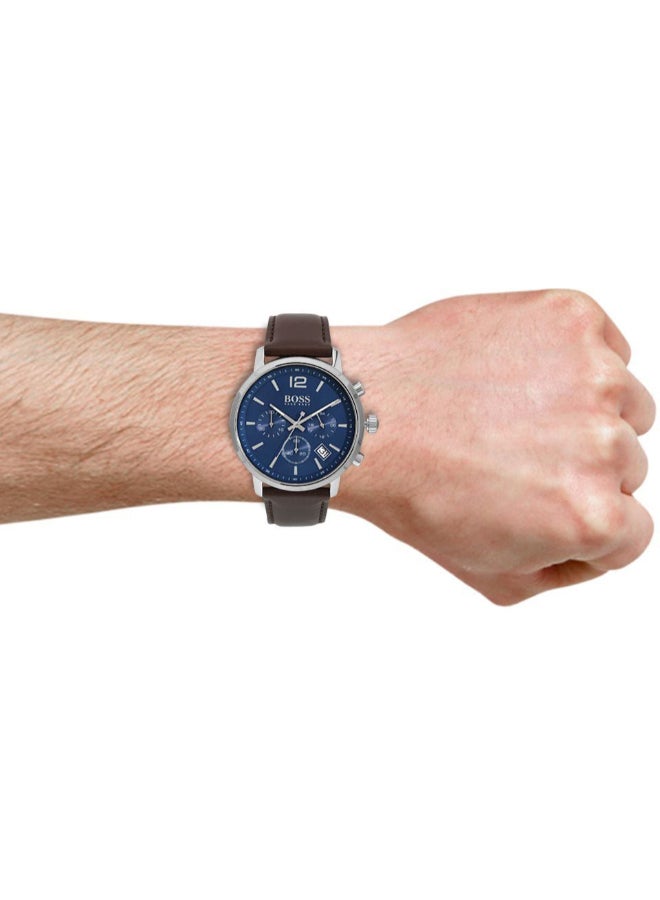HUGO BOSS Men's Contemporary Sport Leather Chronograph Watch 1513606  - Image 5