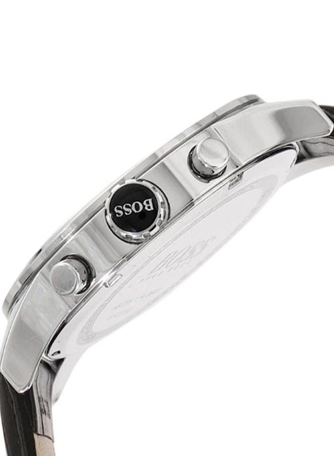 HUGO BOSS Men's Classic Jet Leather Chronograph Watch 1513279 - Image 4