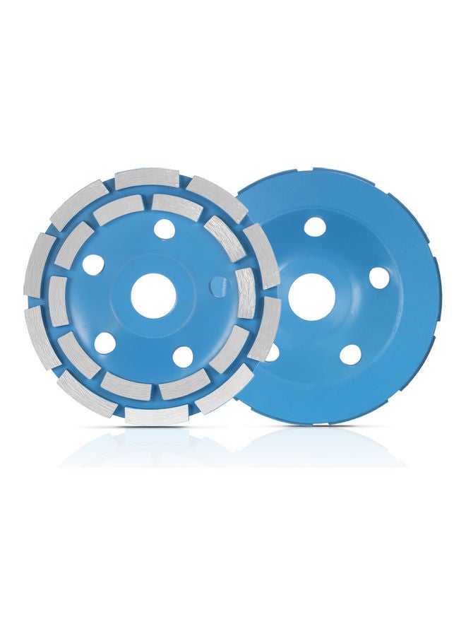 Diamond 2 Row Segment Grinding Wheel Disc Blue/Silver  - Image 3