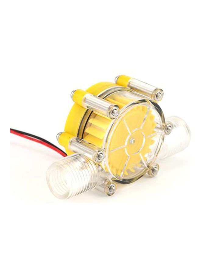 Generic Mini Stable Water Flow Pump Charging Generator Clear/Yellow 10 x 5cm 