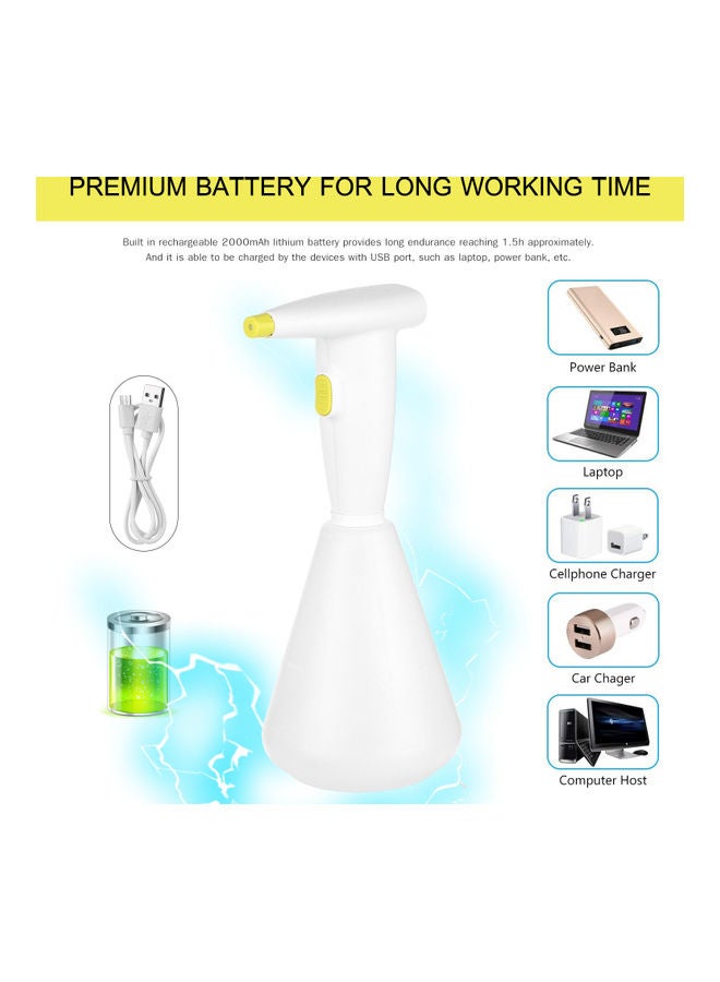 Generic - Electric Watering Spraying Sprinkling Spray Bottle White 32.8 x 13.5 x 14cm - Image 1