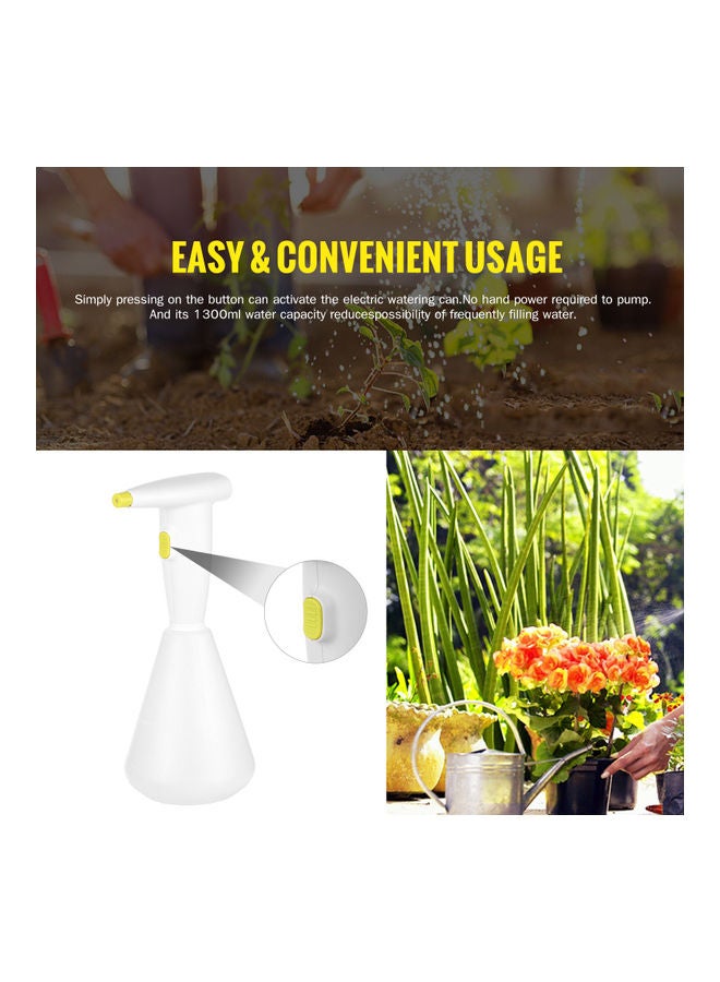 Generic - Electric Watering Spraying Sprinkling Spray Bottle White 32.8 x 13.5 x 14cm - Image 1