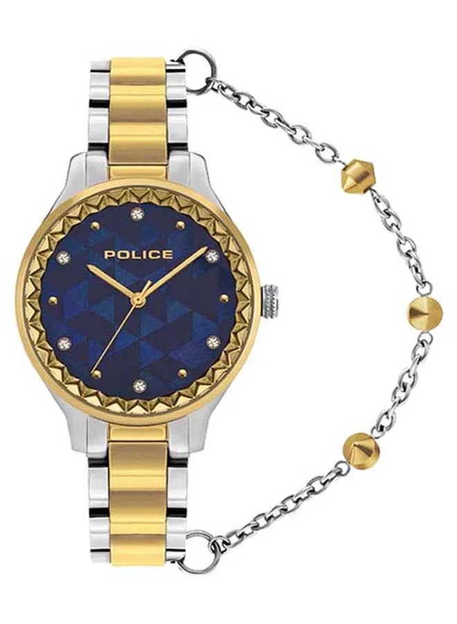 POLICE Womens Banff Stainless Steel Analog Watch P 16044BSTG46M