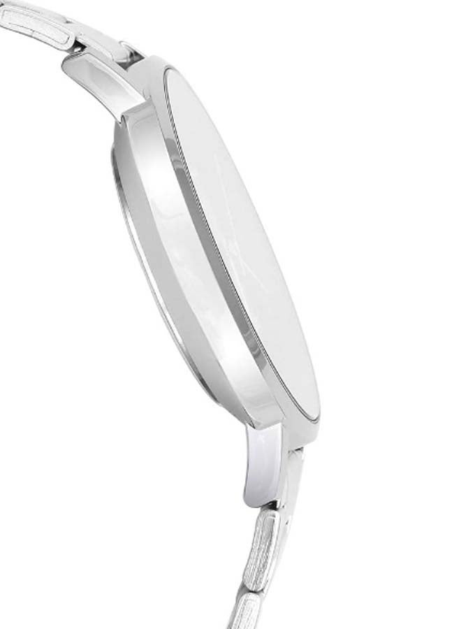 كاسيو ساعة يد بعقارب وسوار من الإستانلس ستيل طراز LT- 01D-1BUDF - مقاس 34 مم - لون فضي للنساء - Image 4