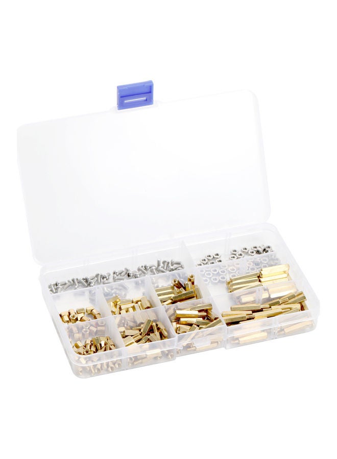 300-Piece Male Female Hex Screw Set With Storage Box Multicolour  - Image 1