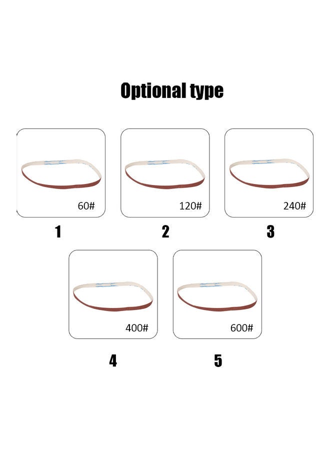 10-Piece Sanding Belt Multicolour 45.2x1.5x20cm  - Image 2