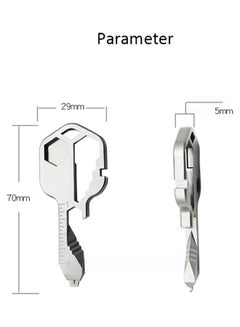 Generic 24-In-1 Keychain Multi-functional Portable Key Tool Silver 10.5 x 1 x  6.8cm  - Image 2