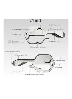 Generic 24-In-1 Keychain Multi-functional Portable Key Tool Silver 10.5 x 1 x  6.8cm  - Image 4