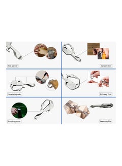 Generic 24-In-1 Keychain Multi-functional Portable Key Tool Silver 10.5 x 1 x  6.8cm  - Image 5