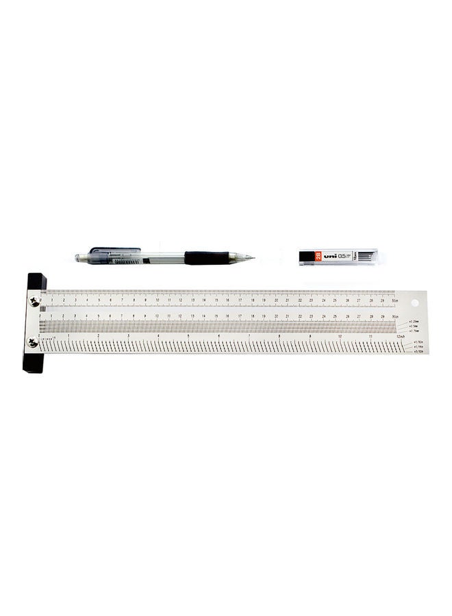 High Precision Metric Hole Ruler Silver 