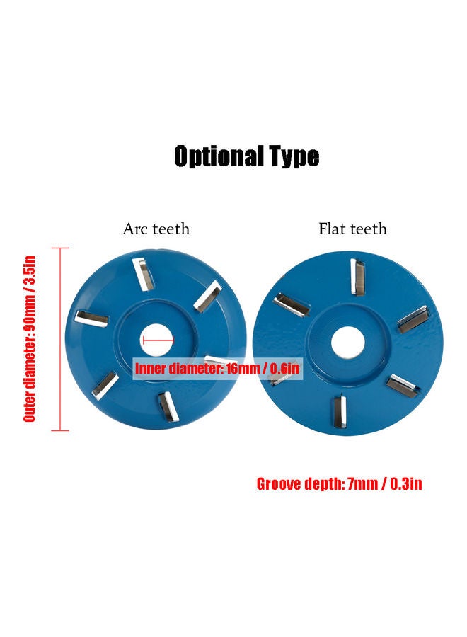 Six Teeth Power Wood Carving Disc Tool Blue 14.7x1.7x14.7cm  - Image 5