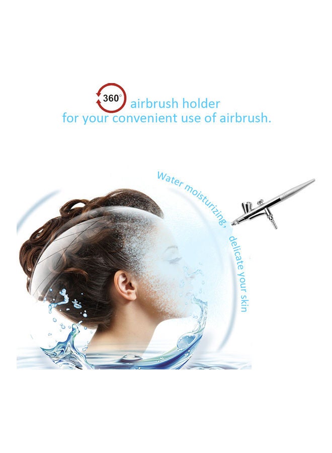 Airbrush Spray Pump Pen Set Air Compressor Kit White 20x12x13cm  - Image 3