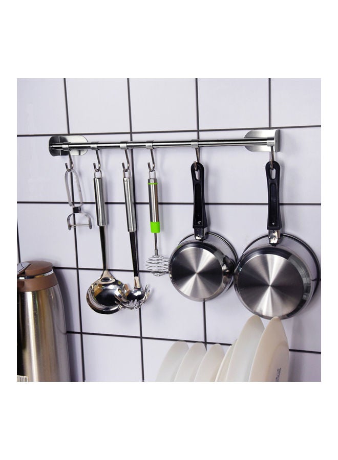 Multifunctional Hanging Rod For Kitchen Silver 61 x 5 x 5.2cm - Image 3
