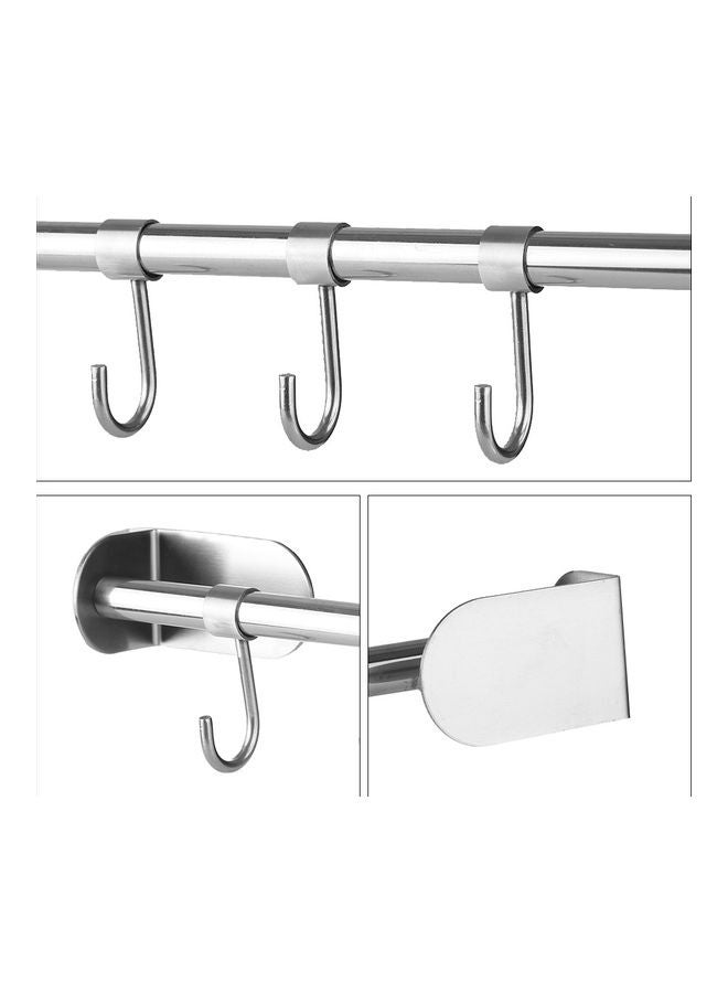 Multifunctional Hanging Rod For Kitchen Silver 61 x 5 x 5.2cm - Image 5