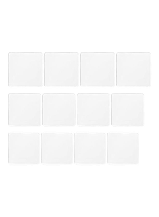 وسائد شفافة من البولي يوريثان لتثبيت غسالة الملابس والأريكة شفاف 12x3.5x12سم  - Image 1