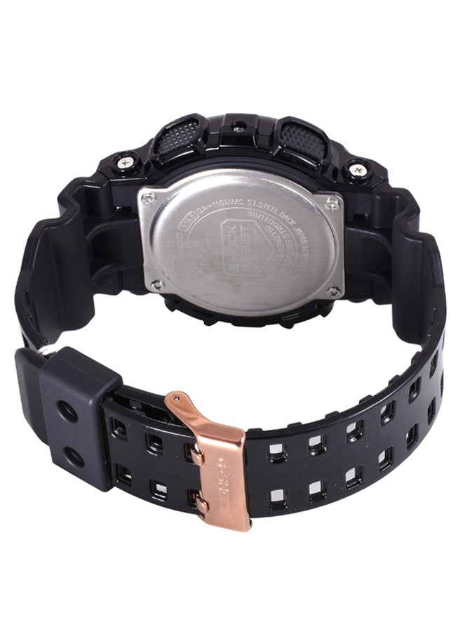 كاسيو ساعة يد جي-شوك رقمية وبعقارب وسوار من الراتينج طراز GA-110MMC-1A - قياس 51 مم - لون أسود للرجال - Image 2