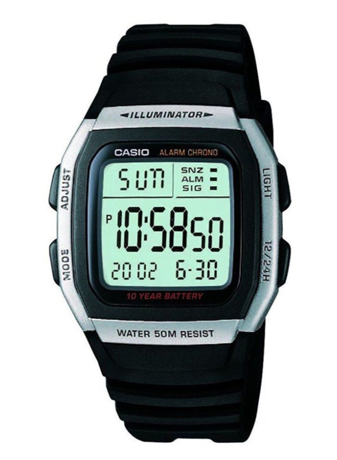 CASIO Boys' Youth Resin Digital Wrist Watch W-96H-1AVDF - 37 mm - Black  - Image 1