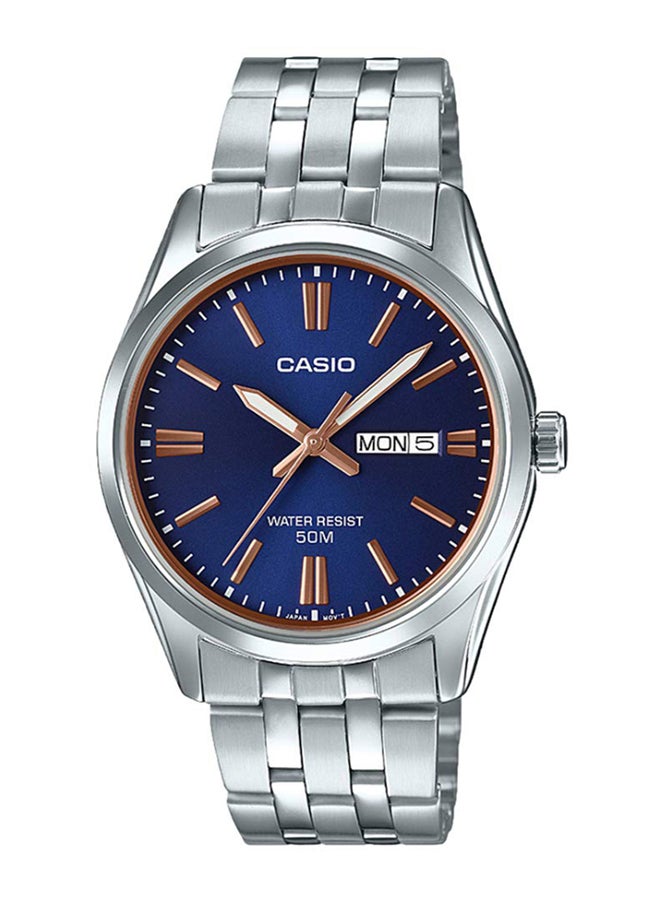 CASIO Men's Enticer Stainless Steel Analog Wrist Watch MTP-1335D-2A2VDF - 38 mm - Silver - Image 1