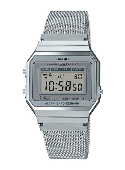 Vintage Series Stainless Steel Digital Wrist Watch A700WM-7ADF  Silver