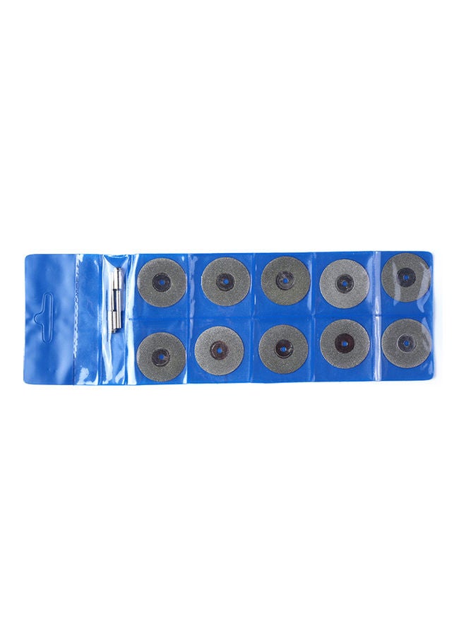 طقم أقراص جلخ مطلية بالألماس مكون من 10 قطع . متعدد الألوان 11x0.5x9.5سم  - Image 2