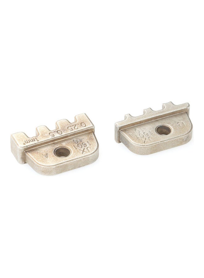 2 Piece Terminal Head Crimping Tool Silver 3.1x1.3x2.6cm