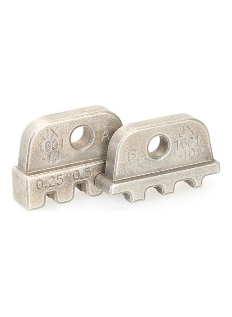 2 Piece Terminal Head Crimping Tool Silver 3.1x1.3x2.6cm